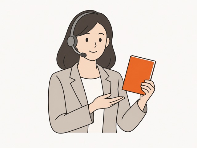 교육 과정 안내 응대 업무 장면 일러스트