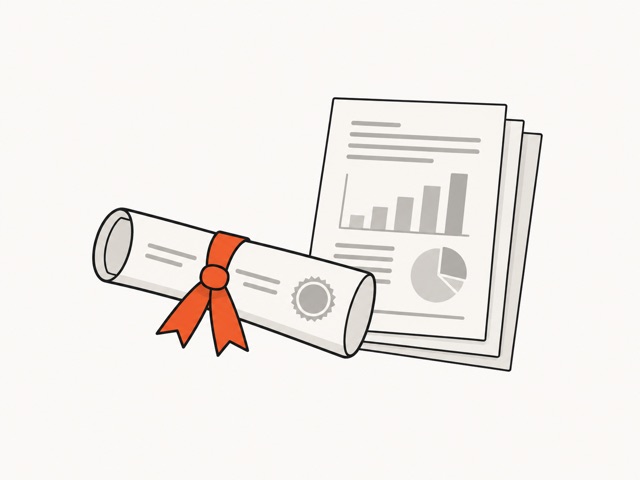수료 성과 리포트 업무 장면 일러스트